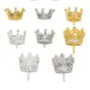 Joyería de Corona Rellena de Oro de 14 Quilates Botones Sencillos Corona Microincrustada Accesorios de Aleación Cuentas Hechas a Mano para Bricolaje Accesorios Exquisitos