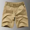 Novedad de Verano Pantalones Cortos Cargo de Algodón Puro para Hombre Casual de Negocios Versátiles Holgados Rectos de Cinco Puntos Modernos Control