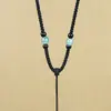 Colgante de Jade con Cuerda Ajustable, Cordón para Colgante de Aventurina Tejido a Mano, Cadena para Cuello con Colgante de Jade, Cordón de Piña, Cordón Rojo