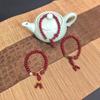 Pulsera Estilo Chino con Cinabrio y Arena Dorada Púrpura, Unisex, Bolsa de la Suerte para el Año de Nacimiento, Pixiu, Pulsera de Arena Dorada Púrpura de Bajo Contenido, Mayoreo