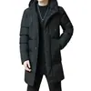Comércio exterior atacadista inverno novo algodão de tamanho grande para jovens urbanos, jaqueta de algodão à prova de frio de comprimento médio, casaco quente masculino