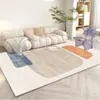 Alfombra Sala de Estar Hogar de Alta Gama Sin Lavar Área Grande Tapete de Piso Habitación Cobertor Grueso de Cobertura Total Mesita de Noche Antideslizante