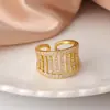 Anillos de Zirconia Transfronterizos para Hombres y Mujeres, Anillos de Nicho Abiertos de Lujo Ligero de Gama Alta, Joyería de Declaración, Anillos Lisos al por Mayor