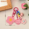 Llavero Colgante de Flor de Acrílico Creativo Lindo Estilo Ins para Bolsos de Niñas, Encanto Decorativo, Colgante Pequeño de Pareja