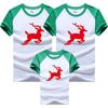 Atacado Novas Camisetas de Algodão de Verão com Manga Curta de Veado para Pais e Filhos, Roupas Infantis Raglan Combinando para Família, Dropshipping Disponível