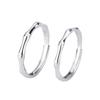 Plata Fina 999 Anillo de Pareja para Jóvenes Enamorados Moda Diario Simple Abertura Nicho Chino Nuevo Concha de Agua Venta Caliente