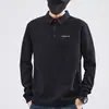 Camisa Polo para Hombre Otoño/Invierno 2026 con Cuello de Solapa, Corte Holgado, Manga Larga, Forro Polar, Nuevo Bordado, Top Casual de Negocios