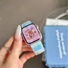 Correa de Cinta Mágica Macaron de Color Sólido Adecuada para Apple Watch iWatch 12ª Generación 11/10 Deportes