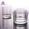 Em estoque Espessado Transparente Vidro Vela Aromaterapia Vidro Castiçal Copo Quarto Ornamentos Domésticos Castiçal Copo de Vidro