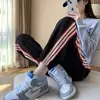 Calça esportiva feminina 2026 verão fina solta cropped emagrecedora perna larga lanterna reta casual para pessoas petite
