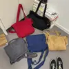 Bolso de Hombro Literario Retro Japonés de Gran Capacidad para Mujer Verano 2025 Versátil Simple Color Sólido Estilo Perezoso Bolso Cruzado
