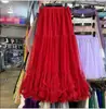 Comercio exterior transfronterizo ebay diseño de gran vuelo moda encaje de hongo dulce falda de malla de línea A de gran vuelo esponjosa
