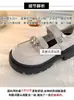 Sapatos de Couro para Meninas 2025 Nova Coleção Primavera e Outono Sapatos de Dança Pretos Infantis para Crianças Maiores Estilo Britânico Sapatos de Princesa Sapatos de Salto