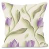 Fronha de Travesseiro Flor Branca de Primavera Estilo Simples Ins Capa Decorativa para Almofada de Sala de Estar Sofá Fronha de Travesseiro Transfronteiriça para Cintura