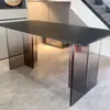 Pata de Mesa Transparente de Acrílico con Gradiente Negro Soporte Curvo Mesa de Café Isla Soporte Pata de Mesa Pie de Mesa