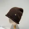 Gorro Holgado de Borde Enrollado Estilo Japonés, Grande, con Pompones, para Mujer, Cálido, Tejido de Mezcla de Lana para Otoño e Invierno