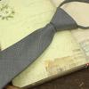 Gris Albaricoque Marrón Caqui Retro Café Cuadros Corbata de Hombre Atada a Mano Perezosa Cremallera Femenina Preppy Estilo Británico