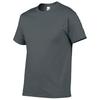 Camiseta Gildan 63000 de manga corta con cuello redondo y estampado en blanco. Camiseta Gildan de algodón puro de 150 g. Camiseta publicitaria personalizada.