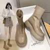 2026 Estilo Popular de Celebridad de Internet Cómodas Frescas Para Estar de Pie Mucho Tiempo Sin Cansar los Pies Botas de Mujer Diseño de Nicho Elegantes Punta Redonda Botas Martin
