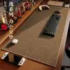 Alfombrilla de ratón extragrande tejida de lino, antimanchas, antideslizante, alfombrilla para escritorio de computadora para juegos, absorbente de agua, resistente al desgaste, protector de escritorio de oficina