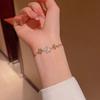 Pulsera para Mujer Micro-incrustada Ojo de Gato Pétalo Lujo Ligero Sensación de Alta Gama Pulsera Celebridad de Internet Pulsera de Diseño Nicho Ins para Estudiantes