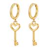 Moda Europeia e Americana Retro Personalizado Chave Pingente Colar Moda Feminina Luz Luxo 18K Amor Chaveiro Niche