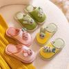 Pantuflas de Lino Lindas de Dibujos Animados para Niños, Niñas, Bebés, Hogar, Interiores, Pantuflas para Padres e Hijos, Otoño e Invierno, Antideslizantes, Pantuflas de Punta Cerrada