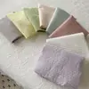 Funda de almohada acolchada de algodón puro color sólido, algodón lavado, lavable, transpirable y cómoda para todas las estaciones, adecuada para dormitorios de estudiantes