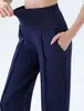 Calça Larga de Cintura Alta para Mulheres, Calça Esportiva de Corrida ao Ar Livre, Calça de Perna Larga Emagrecedora para Mulheres, Exportação