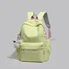 Mochila Minimalista Cor Sólida Estilo Coreano Ins, Grande Capacidade para Aula, Reforço, Deslocamento, Bolsa Escolar Feminina, Mochila de Viagem Leve