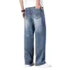 Jeans rectos para hombre, pantalones anchos holgados de verano finos, pantalones elegantes para hombre de moda ultrafinos
