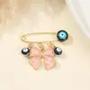 Broche Creativo Sencillo Pin Ojo del Diablo Europeo y Americano Elemento de Escarabajo Abeja Lazo Pin Ojo Azul