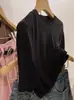 Camiseta Tencel Branca Gola Redonda Manga Curta Feminina Verão Fina High-End Solta Emagrecimento Tecido Gaze Roupa de Fora
