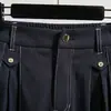 Toma real de pantalones de mezclilla de punto de pierna ancha estrecha de alta calidad para mujer, estilo otoño, cintura elástica, pantalones rectos, elásticos, talla grande, para mujeres de talla grande
