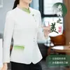 Ropa de Trabajo para Camarero Chino Otoño e Invierno Restaurante Chino Catering Hotel Hotel Casa de Té Ropa Especial Manga Larga Mujer