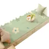 Tapete para Ventana Abuhardillada de Cuero Floral Fresco, Adecuado para Todas las Estaciones, Impermeable, Limpiable con Paño, No Requiere Lavado, Fácil de Cuidar, Tapete para Balcón al por Mayor