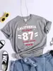 Camiseta Casual de Algodón Puro 180g para Mujer Cuello Redondo Manga Corta Algodón Estampado Europeo y Americano Sudeste Asiático