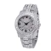 Reloj para Hombre Missfox Nuevo Moda Europea y Americana Incrustado de Diamantes Acero Inoxidable Resistente al Agua Reloj de Cuarzo Totalmente Diamantado