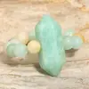 Anillos Apilables de Columna Hexagonal de Amatista para Mujer, Anillos de Pareja con Cuentas de Piedra Natural de Gama Alta de Nicho, Joyería Europea y Americana