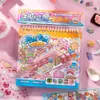 Colección de pegatinas de escenas en miniatura para creación de escenas, almacenamiento, tienda, cafetería, check-in, alivio del estrés, pegatinas hechas a mano DIY