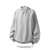 Sudadera Desestructurada Cleanfit para Hombre Otoño Tendencia Americana High Street Pesada Holgada Interior Casual Top Pulóver
