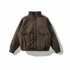 Ropa Vintage Yidao 2026 Invierno Nuevo Retro Japonés Bolsillo Grande Cuello Alto Engrosado Cálido Acolchado Chaqueta de Trabajo para Hombre