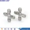 Suministro férula de 3 mm junta de cuatro vías junta de férula de cuatro vías de acero inoxidable 3 mm