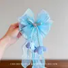 Pinza para el pelo de lazo para niños, Accesorio para el pelo de Princesa Sirena Elsa, Pinza para el pelo de cinta para niñas pequeñas, Suave con el cabello, Diadema