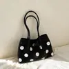 Moda estilo coreano bolso de mano de gran capacidad para verano para mujer 2026 nuevo bolso tote de lunares elegante bolso de hombro para axila