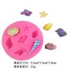 Tema Marino Concha Estrella de Mar Caracola Molde de Silicona Azúcar Invertido Pastel Océano Decoración de Chocolate Accesorios Jabón Hecho a Mano