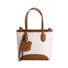Bolsa tote versátil estilo coreano com color-blocking para mulheres, novo modelo 2026, bolsa de ombro simples e elegante para o dia a dia, bolsa transversal
