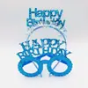 Nuevo Set de Diadema con Lentejuelas Doradas de Seda con Letras Inglesas y Gafas para Fiesta de Cumpleaños Transfronteriza Suministros de Decoración para Fiesta