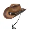 Color Sólido Moda Nueva Retro Literario Casual Transfronterizo Más Vendido Sombrero de Jazz Viaje al Aire Libre Versátil Temperamento Sombrero de Vaquero