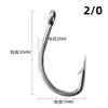 S68 tubo Fu Wan Shi gancho de aço inoxidável a granel gancho de pesca reforçado farpado com Círculo Mar pesca robalo gancho